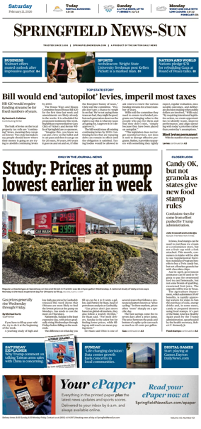 Cover of Springfield News-Sun