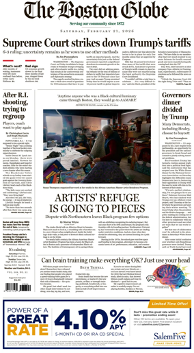 Cover of The Boston Globe