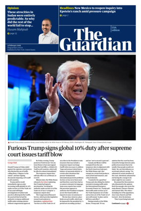 Cover of The Guardian (USA)
