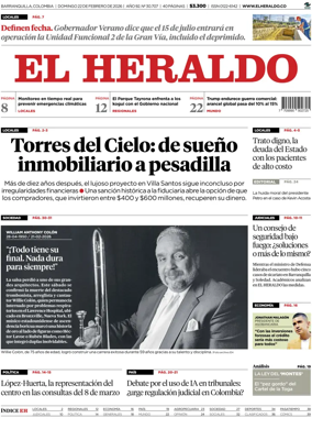 Cover of El Heraldo (Colombia)