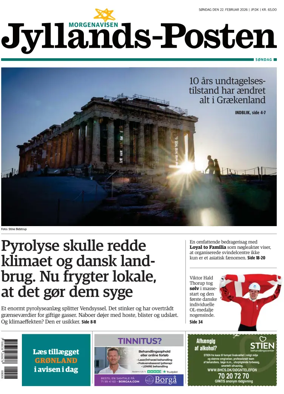 Cover of Jyllands-Posten Sondag