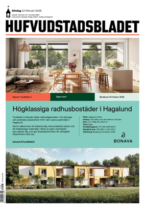 Cover of Hufvudstadsbladet
