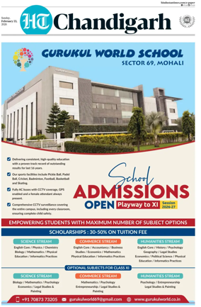 Cover of Hindustan Times (Chandigarh) - Live