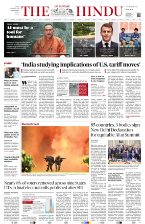 Cover of The Hindu - International