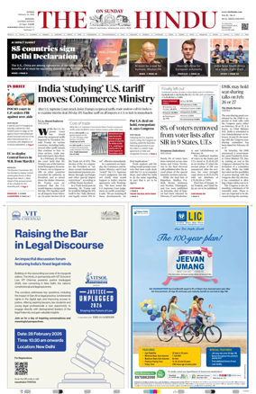 Cover of The Hindu (Kolkata)