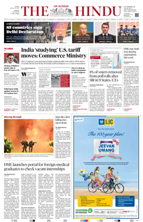 Cover of The Hindu (Madurai)