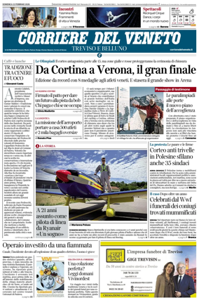 Cover of Corriere del Veneto (Treviso e Belluno)
