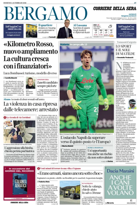 Cover of Corriere della Sera (Bergamo)