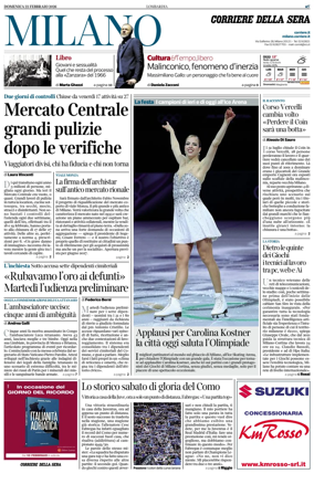 Cover of Corriere della Sera (Milano)