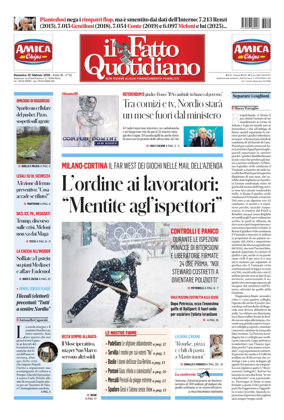 Cover of Il Fatto Quotidiano
