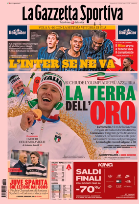 Cover of La Gazzetta dello Sport