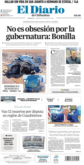 Cover of El Diario de Chihuahua