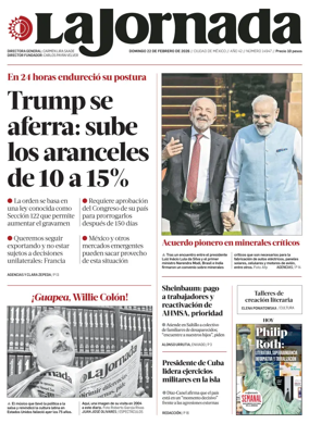 Cover of La Jornada