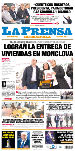 Cover of La Prensa de Coahuila