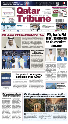 Cover of Qatar Tribune