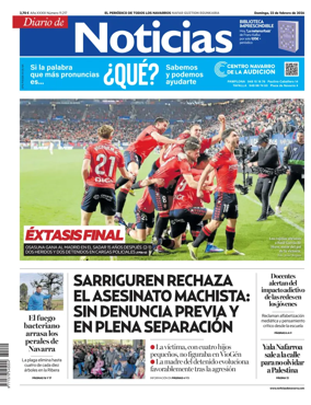 Cover of Diario de Noticias (Spain)