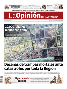 Cover of La Opinion de Murcia (Cartagena)