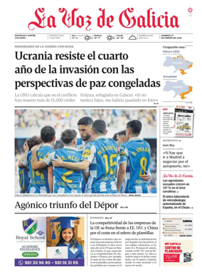 Cover of La Voz de Galicia (A Coruna)