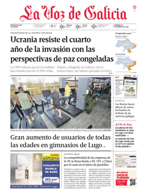 Cover of La Voz de Galicia (Lugo)