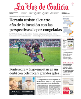 Cover of La Voz de Galicia (Pontevedra)