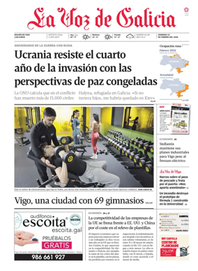 Cover of La Voz de Galicia (Vigo)