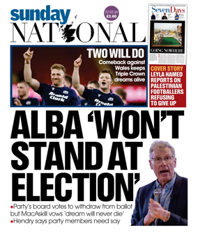 Cover of The National (Scotland)