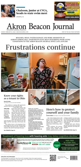 Cover of Akron Beacon Journal