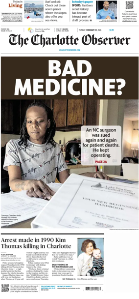 Cover of The Charlotte Observer (Sunday)