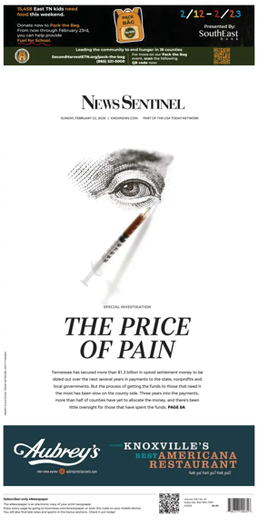 Cover of Knoxville News Sentinel