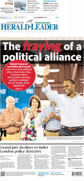 Cover of Lexington Herald-Leader (Sunday)