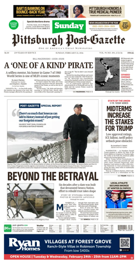 Cover of Pittsburgh Post-Gazette