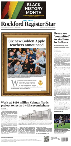 Cover of Rockford Register Star