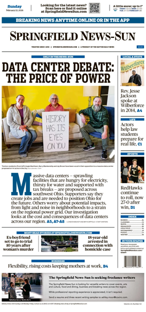 Cover of Springfield News-Sun