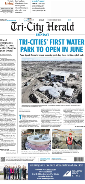 Cover of Tri-City Herald (Sunday)