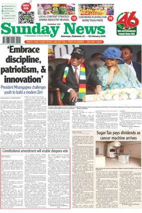 Cover of Sunday News (Zimbabwe)