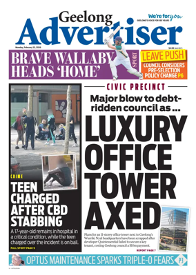 Cover of Geelong Advertiser