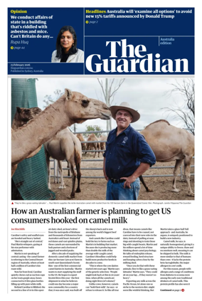 Cover of The Guardian Australia