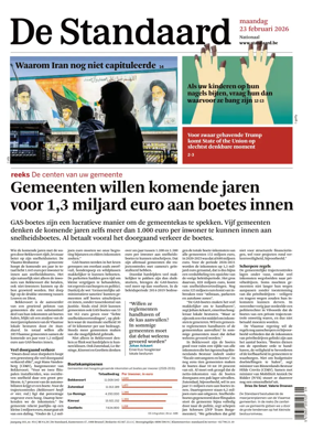 Cover of De Standaard