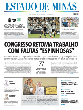 Cover of Estado de Minas (Brazil)