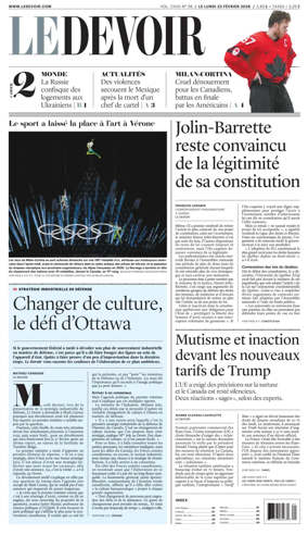 Cover of Le Devoir