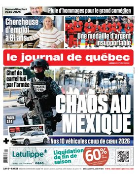 Cover of Le Journal de Quebec