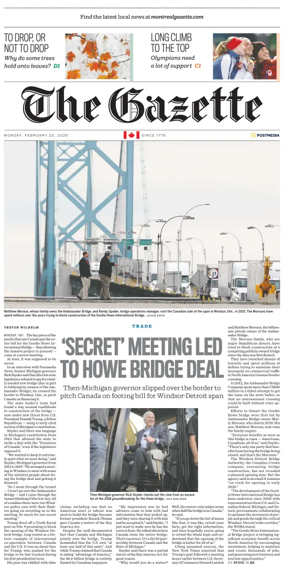 Cover of Montreal Gazette