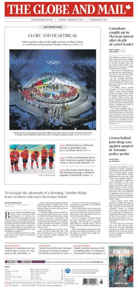 Cover of The Globe and Mail (Ottawa/Quebec Edition)