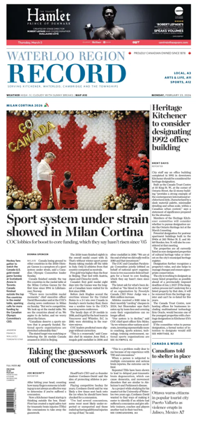 Cover of Waterloo Region Record