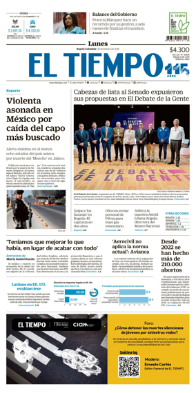 Cover of El Tiempo (Bogota)