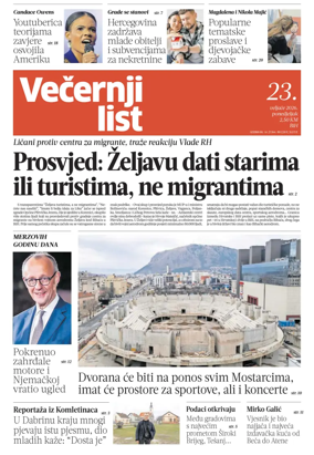 Cover of Vecernji list BiH