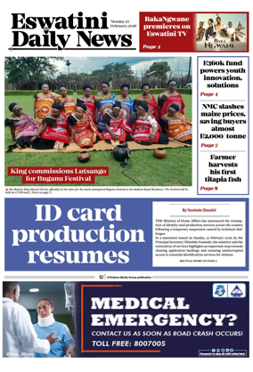 Cover of Eswatini Daily News