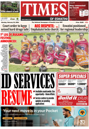 Cover of Times of Eswatini