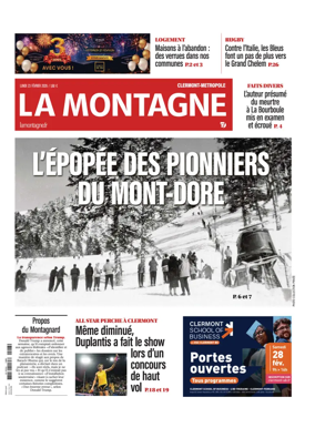 Cover of La Montagne (Clermont-Metropole)
