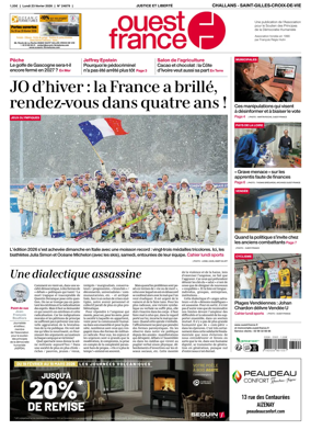 Cover of Ouest France (Challans / Saint-Gilles-Croix-de-Vie)